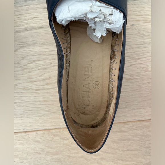Chanel Lambskin Leather Espadrilles Size 39 - Picture 6 of 16